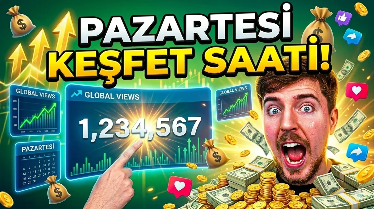 Pazartesi Günü YouTube Keşfet Saatleri için görsel