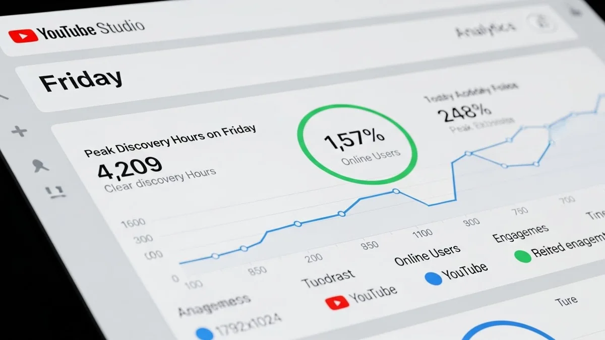 YouTube Keşfet Saatleri: Cuma Günü Analizi (2026 Güncel Veri) için görsel